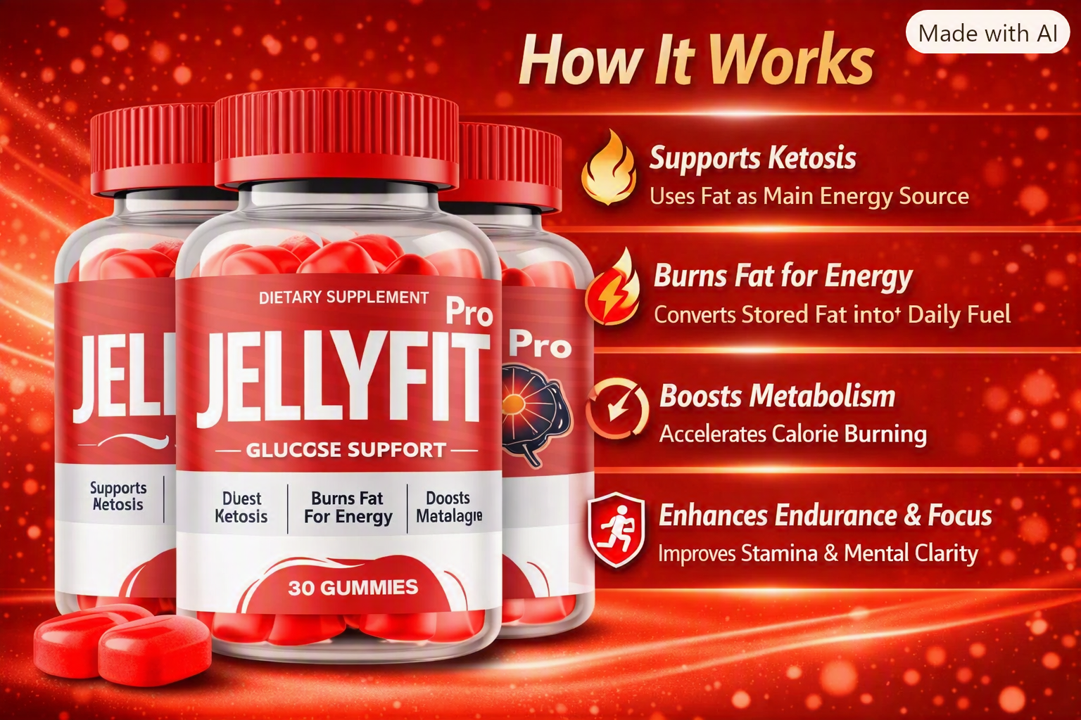 How Jellyfit Pro works - supports ketosis, burns fat, boosts metabolism, enhances endurance
